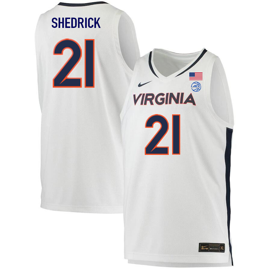 Men #21 Kadin Shedrick Virginia Cavaliers College 2022-23 Stitched Basketball Jerseys Sale-White - Click Image to Close